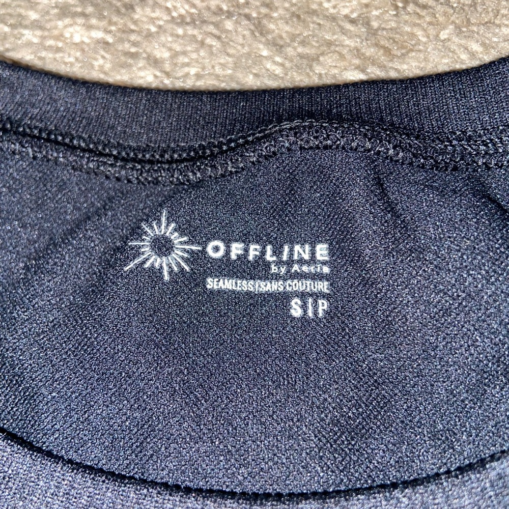 OFFLINE by Aerie Black Seamless Top